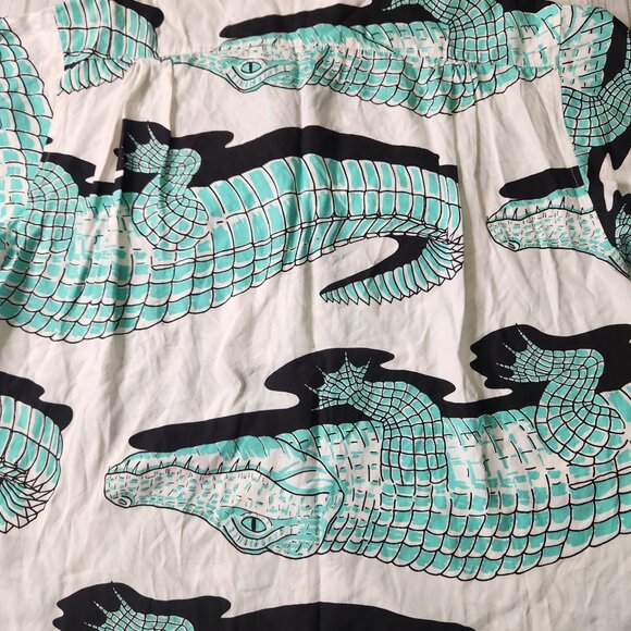 Vintage 80s Cactus Club Los Angeles Crocodile Allover Print Button-Up Shirt Sz L - Picture 10 of 10